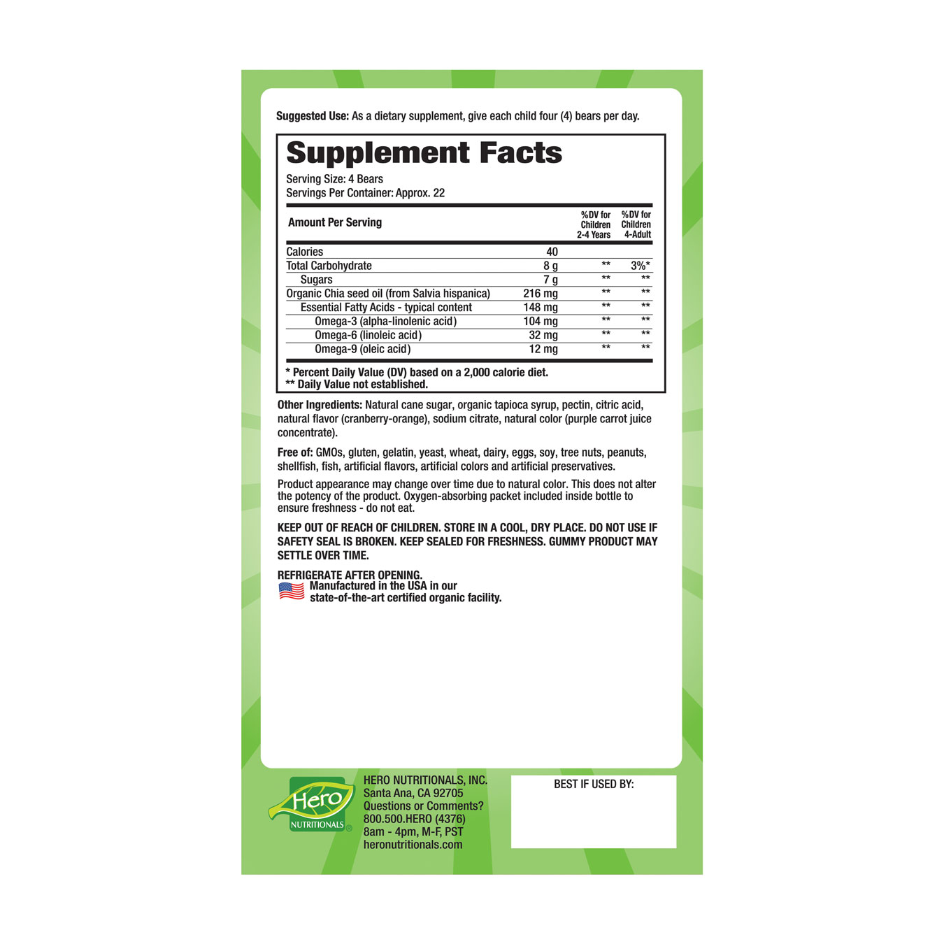Yummi Bears- Vegetarian Omega 3