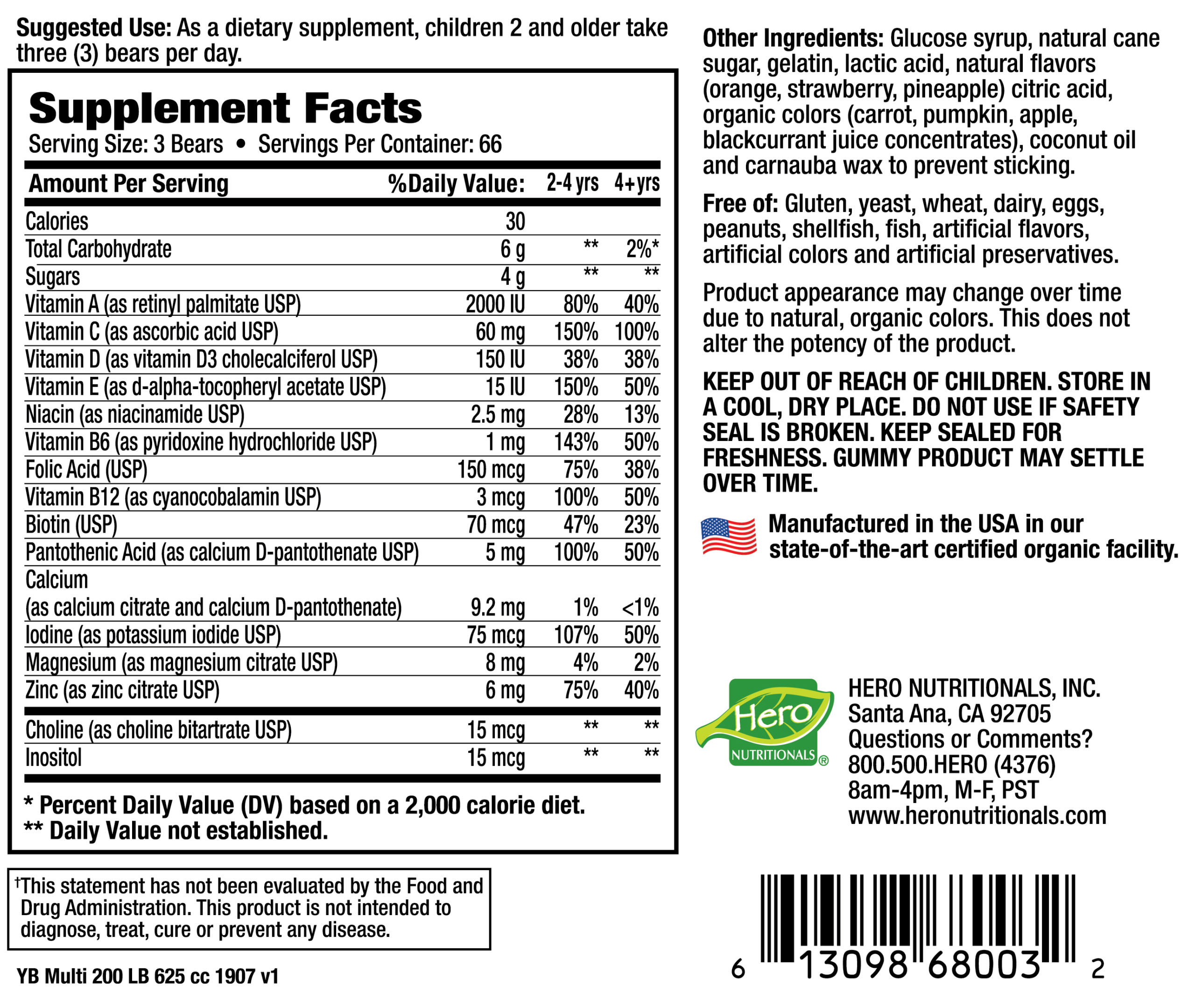 Yummi bears- Complete Multi Value Size