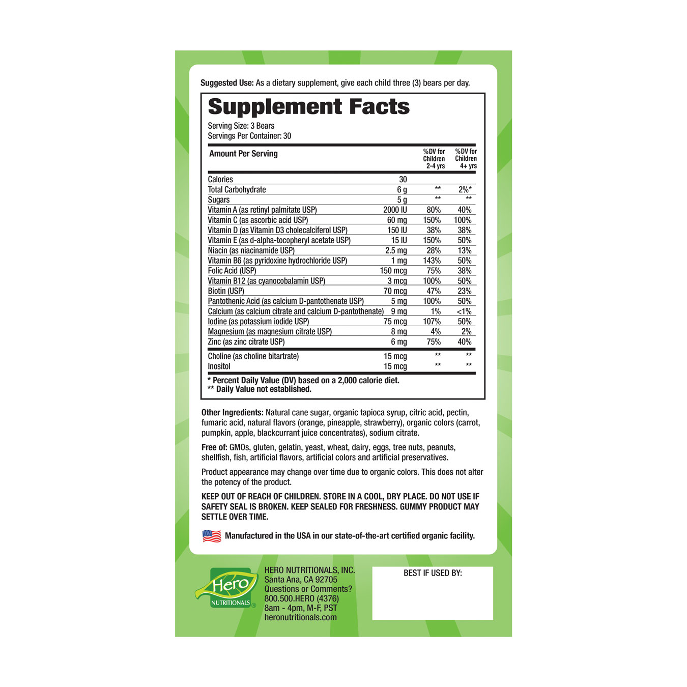 Yummi Bears- Vegetarian Complete Multi